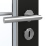 Detailansicht der Oberfläche von GARANT Feuchtraumtür 0901-60 Black Resopal mit Lichtausschnitt LA-3