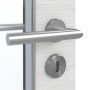 Detailansicht der Oberfläche von GARANT Feuchtraumtür Quer Authentic Grigio GCK08 mit Lichtausschnitt LA-3