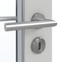Detailansicht der Oberfläche von GARANT Feuchtraumtür D92-60 Dove Grey Resopal mit Lichtausschnitt LA-3