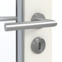 Detailansicht der Oberfläche von GARANT Feuchtraumtür Weiß Struktur Premium GCK08 mit Lichtausschnitt LA-3