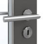 Detailansicht der Oberfläche von GARANT Feuchtraumtür 10622-60 Ebony Resopal mit Lichtausschnitt LA-4 schlossseitig