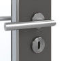 Detailansicht der Oberfläche von GARANT Feuchtraumtür 10622-60 Ebony Resopal mit Lichtausschnitt LA-5 schlossseitig