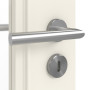 Detailansicht der Oberfläche von GARANT Zimmertür Amrum Weißlack mit Lichtausschnitt ASL2 Sprosse SP4