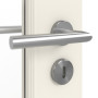 Detailansicht der Oberfläche von GARANT Zimmertür Como Weißlack mit Lichtausschnitt CL2 Sprosse SP2