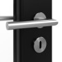 Detailansicht der Oberfläche von HÖRMANN Innentür Ultramatt Schwarz Duradecor Proline Concepto mit Lichtausschnitt LA 27