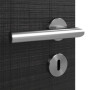 Detailansicht der Oberfläche von HÖRMANN Innentür Leinen Schwarz Duradecor Proline Concepto mit Lichtausschnitt LA 5