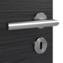 Detailansicht der Oberfläche von HÖRMANN Innentür Schiefer Schwarz Duradecor Proline Concepto mit Lichtausschnitt LA 6 Raute