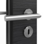 Detailansicht der Oberfläche von HÖRMANN Innentür Schiefer Schwarz Duradecor Proline Concepto mit Lichtausschnitt LA 7