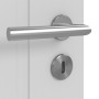 Detailansicht der Oberfläche von JELD-WEN Innentür Contour 4F Nickelgrau ähnlich RAL 7047 ExpertLack
