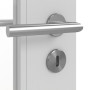 Detailansicht der Oberfläche von JELD-WEN Innentür Contour 4FS Nickelgrau ähnlich RAL 7047 ExpertLack mit Lichtausschnitt LA-2G