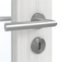 Detailansicht der Oberfläche von GARANT Zimmertür Corona 834 Authentic Grigio CePaL mit Lichtausschnitt LA-4 schlossseitig