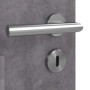 Detailansicht der Oberfläche von JELD-WEN Innentür Trend Concrete Anthrazit Optima DuriTop CPL mit Lichtausschnitt LÖ-40