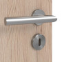 Detailansicht der Oberfläche von JELD-WEN Innentür Eiche Barrique Optima DuriTop CPL mit Lichtausschnitt LÖ-62 bandseitig
