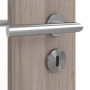 Detailansicht der Oberfläche von JELD-WEN Innentür Sandeiche Optima DuriTop CPL mit Lichtausschnitt LÖ-62 schlossseitig