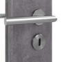 Detailansicht der Oberfläche von JELD-WEN Innentür Trend Concrete Anthrazit Optima DuriTop CPL mit Lichtausschnitt LÖ-62 schlossseitig
