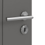 Detailansicht der Oberfläche von HÖRMANN Innentür Groove 20 Staubgrau RAL 7037 Lack DesignLine