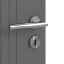 Detailansicht der Oberfläche von HÖRMANN Innentür Groove 21 Staubgrau RAL 7037 Lack DesignLine