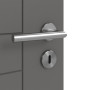 Detailansicht der Oberfläche von HÖRMANN Innentür Groove 88 Staubgrau RAL 7037 Lack DesignLine