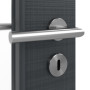 Detailansicht der Oberfläche von LEBO Innentür Cotton Like Anthrazit ähnl. RAL 7016 Versio mit Lichtausschnitt LA 11