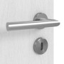 Detailansicht der Oberfläche von HÖRMANN Innentür Pure 1 Eiche Weiß Duradecor DesignLine mit Lichtausschnitt Bandseite