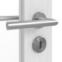 Detailansicht der Oberfläche von HÖRMANN Innentür Pure 1 Eiche Weiß Duradecor DesignLine mit Lichtausschnitt Schlossseite