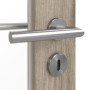 Detailansicht der Oberfläche von HÖRMANN Innentür Pure 1 Nordeiche Duradecor DesignLine mit Lichtausschnitt Schlossseite