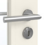 Detailansicht der Oberfläche von GARANT Zimmertür Riva RI1 Weißlack mit Lichtausschnitt LA-2