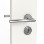 Detailansicht der Oberfläche von JELD-WEN Innentür Shape Zero Brillantweiß ähnlich RAL 9016 ExpertLack mit Lichtausschnitt LÖ-33