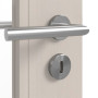 Detailansicht der Oberfläche von Innentür TM-12 Fichte astig weiß pigmentiert Massivholz