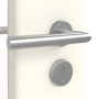 Detailansicht der Oberfläche von GARANT Objektinnentür W980ST15 Platinweiß GHK08 mit Lichtausschnitt LA-DIN