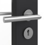 Detailansicht der Oberfläche von GARANT Objektinnentür Matt RAL 9005 G-TEC mit Lichtausschnitt LA-3