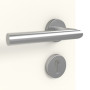 Detailansicht der Oberfläche von GARANT Objektinnentür 0105-60 Pearl White CePaL mit Lichtausschnitt LA-4 bandseitig