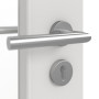 Detailansicht der Oberfläche von GARANT Objektinnentür 0160-60 Silver Grey CePaL mit Lichtausschnitt LA-4 schlossseitig