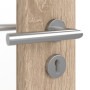 Detailansicht der Oberfläche von GARANT Objektinnentür Authentic Eiche GCK08 mit Lichtausschnitt LA-4 schlossseitig
