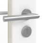 Detailansicht der Oberfläche von GARANT Objektinnentür D354-60 Designer White Resopal mit Lichtausschnitt LA-4 schlossseitig