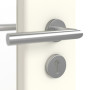 Detailansicht der Oberfläche von GARANT Objektinnentür W980ST15 Platinweiß GHK08 mit Lichtausschnitt LA-4 schlossseitig