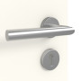 Detailansicht der Oberfläche von GARANT Objektinnentür 0105-60 Pearl White CePaL mit Lichtausschnitt LA-5 bandseitig
