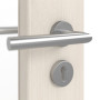 Detailansicht der Oberfläche von GARANT Objektinnentür Authentic Perl GCK08 mit Lichtausschnitt LA-5 schlossseitig