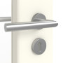 Detailansicht der Oberfläche von GARANT Objektinnentür W980ST15 Platinweiß GHK08 mit Lichtausschnitt LA-5 schlossseitig
