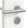 Detailansicht der Oberfläche von GARANT Objektinnentür D354-60 Designer White Resopal mit Lichtausschnitt LA-6