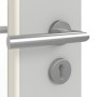 Detailansicht der Oberfläche von GARANT Objektinnentür D92-60 Dove Grey Resopal mit Lichtausschnitt LA-6