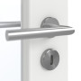 Detailansicht der Oberfläche von GARANT Schallschutztür Matt Weißlack 9016 G-TEC mit Lichtausschnitt LA-3
