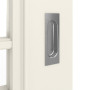 Detailansicht der Oberfläche von GARANT Schiebetür Amrum Weißlack mit Lichtausschnitt AML4/2 Sprosse SP5/2