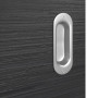 Detailansicht der Oberfläche von HÖRMANN Schiebetür Schiefer Schwarz Duradecor Proline Concepto mit Lichtausschnitt LA 6 Raute