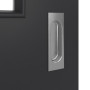 Detailansicht der Oberfläche von GARANT Schiebetür Matt RAL 9005 G-TEC mit Lichtausschnitt LA-11