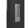 Detailansicht der Oberfläche von GARANT Schiebetür Matt RAL 9005 G-TEC mit Lichtausschnitt LA-3
