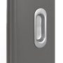 Detailansicht der Oberfläche von HÖRMANN Schiebetür Groove 29 Staubgrau RAL 7037 Lack DesignLine mit Lichtausschnitt LA 8