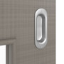 Detailansicht der Oberfläche von LEBO Schiebetür Cotton Like Taupe Versio mit Lichtausschnitt LA 9