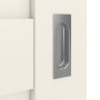 Detailansicht der Oberfläche von GARANT Schiebetür Sylt Weißlack 9010 CePaL mit Lichtausschnitt STL4/1