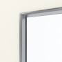 Detailansicht des Lichtausschnitts von GARANT Feuchtraum-Schiebetür 0105-60 Pearl White Resopal mit Lichtausschnitt LA-2